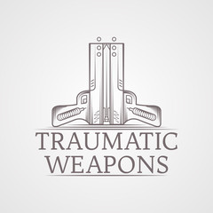 Abstract vector illustration of traumatic weapons