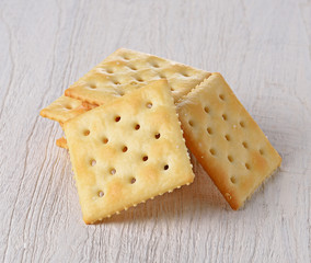 Cracker on wooden