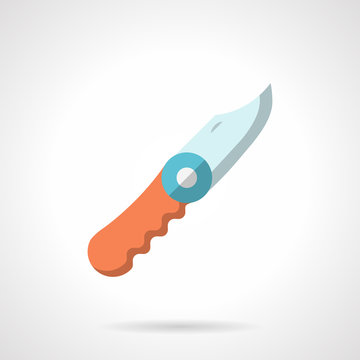 recommend clip art: Flat color vector icon for pocket knife