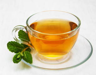Cup of tea with  mint