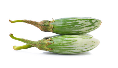 Thai Green Eggplant on white background