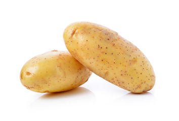 potato on white background