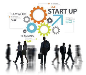 Startup New Business Plan Strategy Teamwork Concept