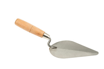 lute trowel on white background
