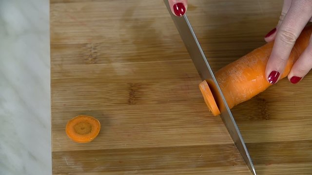Cutting up the carrot
