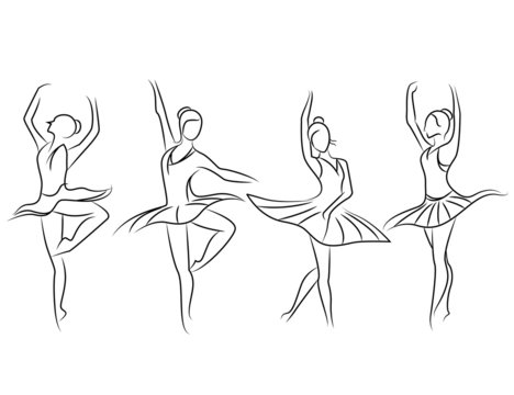 sketch ballet dancer