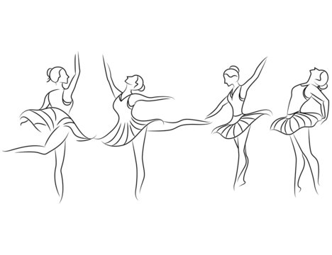 sketch ballet dancer