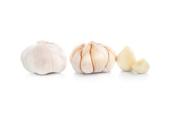 Garlic isolated on white background