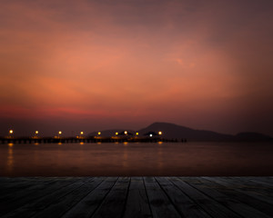 Scenery of the pier in early morning