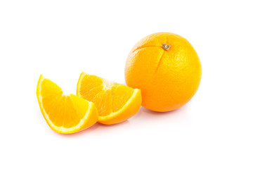 Orange fruit isolated on white background