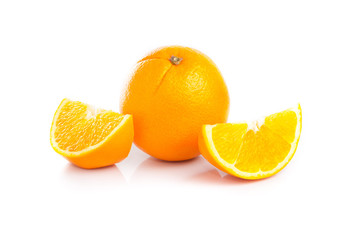 Orange fruit isolated on white background