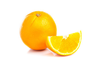 Orange fruit isolated on white background
