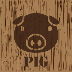 pig, pork icon and symbol