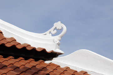 Roof detail at Masjid Kampung Hulu in Malacca, Malaysia