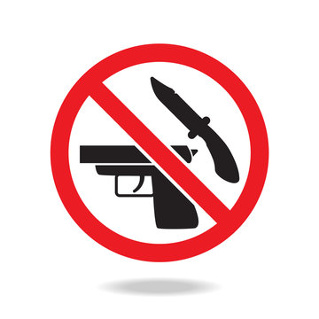 No weapons sign and symbol