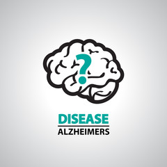 Alzheimer icon and symbol