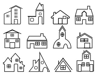 house outline icons