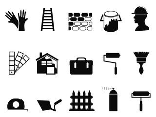 house painting icons set