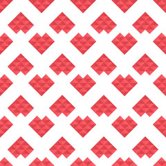 seamless pattern hearts of triangles