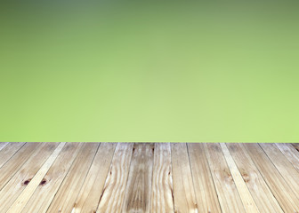 Broad planks and green blur background.