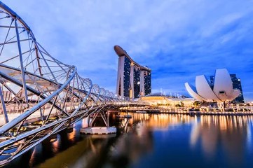 Foto auf Acrylglas Helix-Brücke Helix Bridge Singapur Reisehighlight