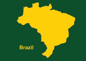 Brazil map vector