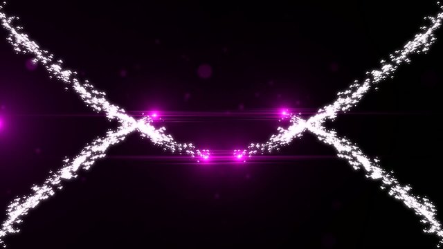 Optical & particle with crossing purple flare