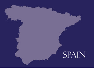 Obraz premium Spain map with flag inside, Spain map, Spain flag