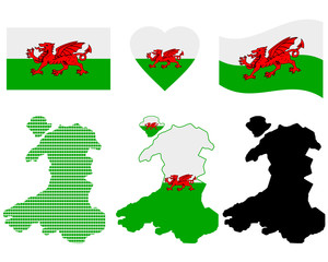 map of Wales