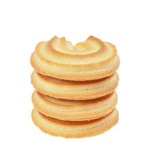 butter cookies,homemade biscuits, isolated