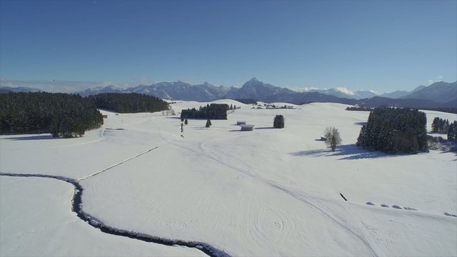 Winterlandschaft von oben