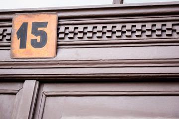 a street-number above the door
