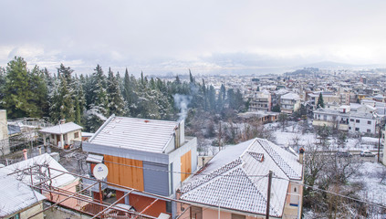 snow  winter  in Ioannina