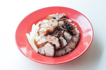 Rice with BBQ Pork Chinese food