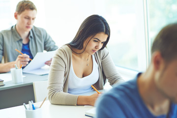 Student at lesson