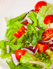 fresh salad with cherry tomatoes