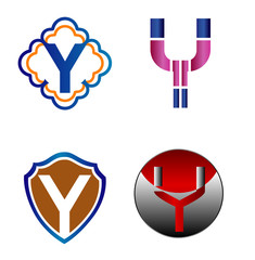 Letter Y logo Icons Set Vector Design
