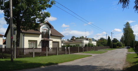 Panoramic view of bystreet