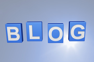 3d letter with word BLOG