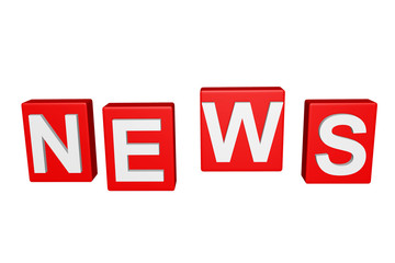 3d letter with word NEWS