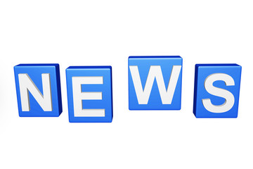 3d letter with word NEWS