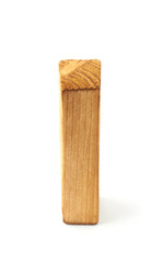 Capital block wooden letter isolated