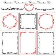 Set of vintage borders and frames