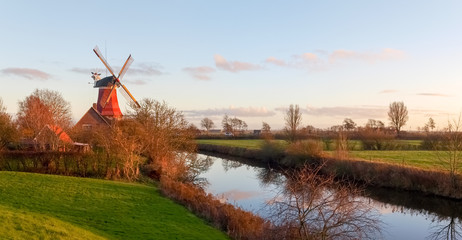 Fototapeta premium Greetsiel, traditional Windmill