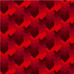 Red Hearts Pixel Art Valentine Pattern