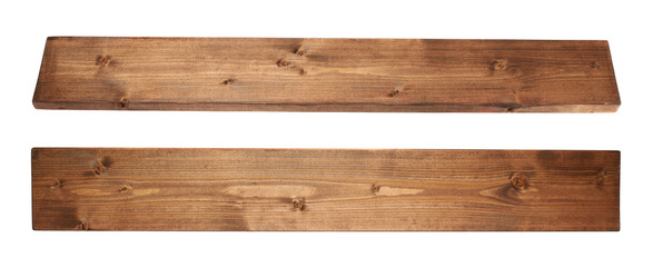 Planche de bois de pin coloré isolée
