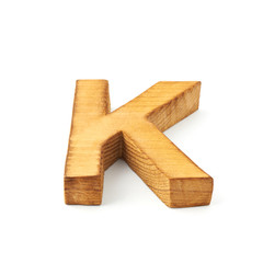 Capital block wooden letter isolated