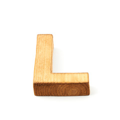 Capital block wooden letter isolated