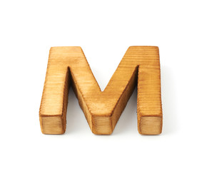 Capital block wooden letter isolated