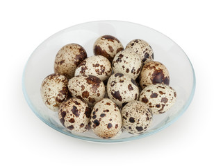 Obraz premium Quail eggs isolated on white background with clipping path